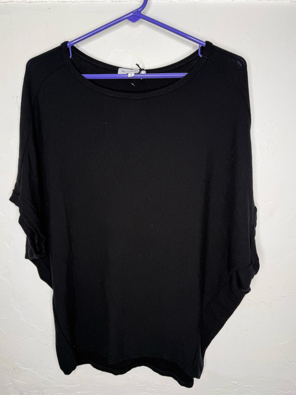 MICHAEL STARS Verna Dolman Sleeve Knit Top in Black New With Tags Size Medium - Picture 2 of 15